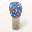 Turban de chimiothérapie Céleste en coton doux coloré - vue de dos