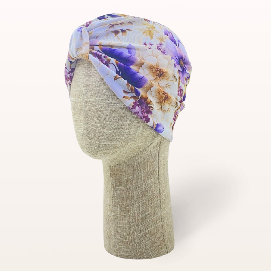 Turban chimio léger en coton OEKO-TEX pour cuir chevelu sensible