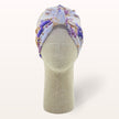 Turban chimiothérapie coton blanc avec fleurs